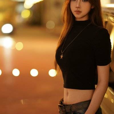夜景模特