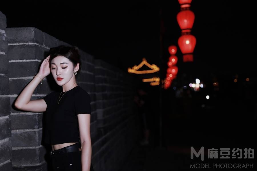 夜景模特