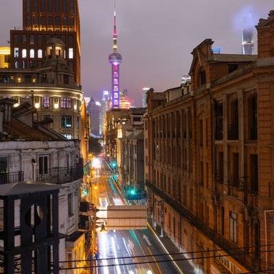 夜景模特