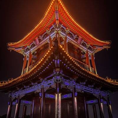 夜景模特