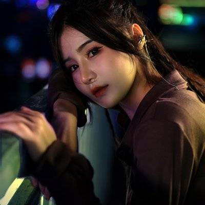夜景模特