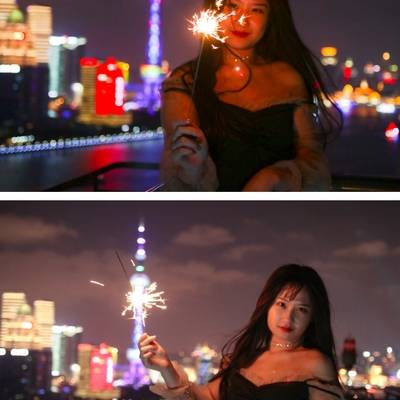 夜景模特