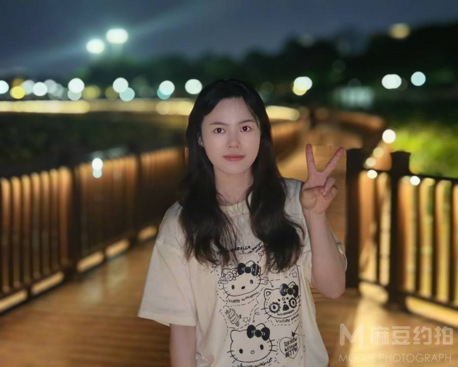 夜景模特