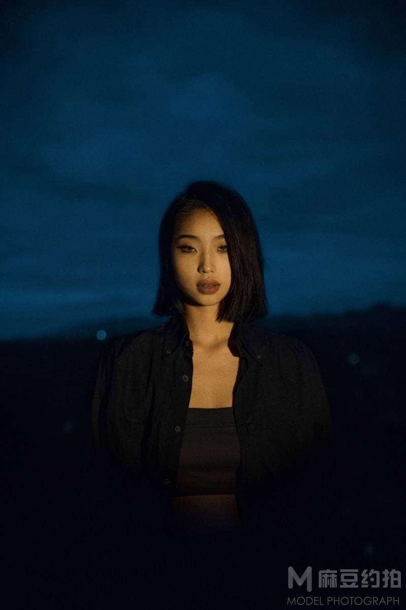 夜景模特