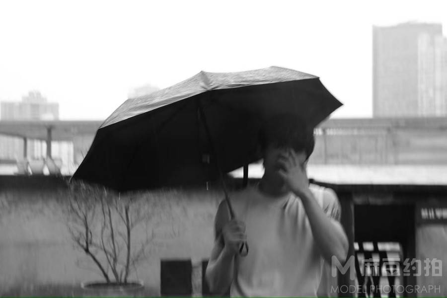 黑白模特