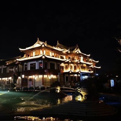 夜景模特