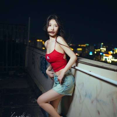 夜景模特