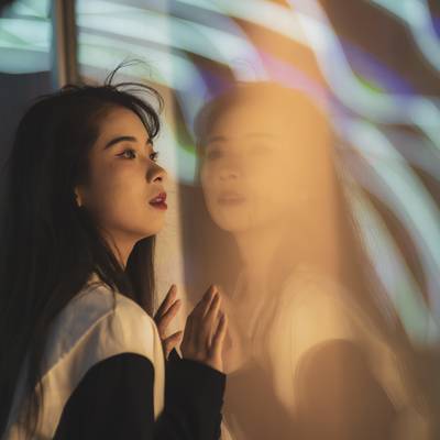 夜景模特