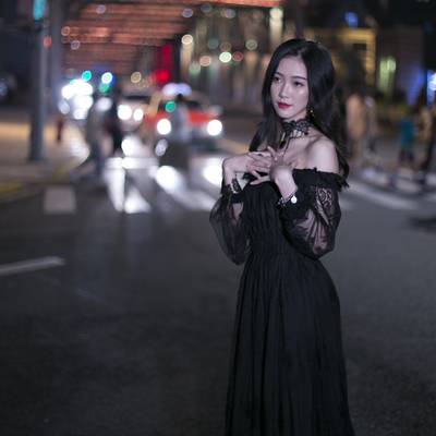 夜景模特