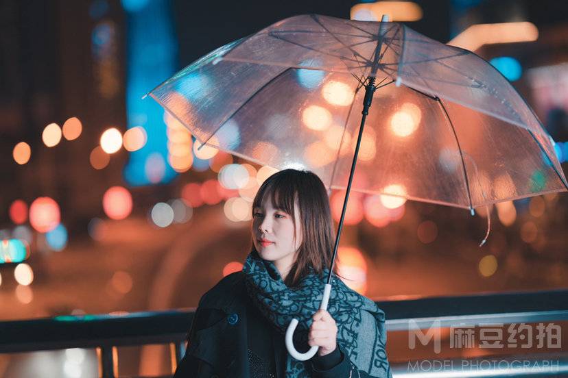 夜景模特