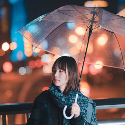 夜景模特