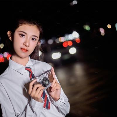 夜景模特