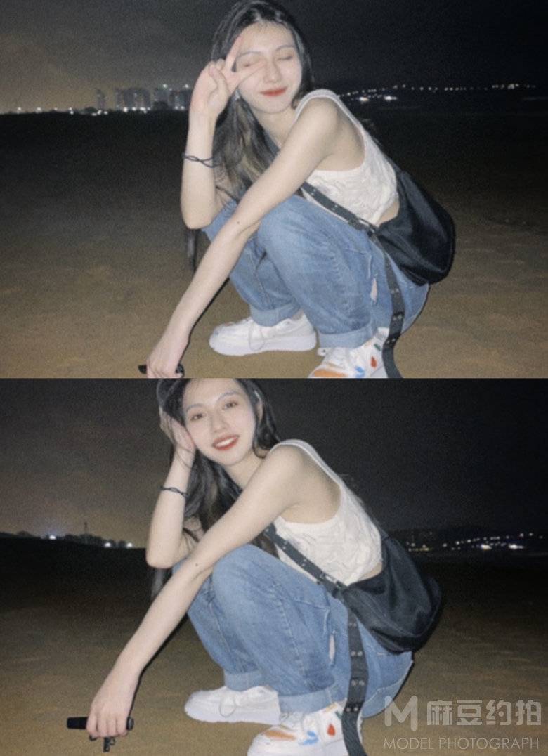 夜景模特