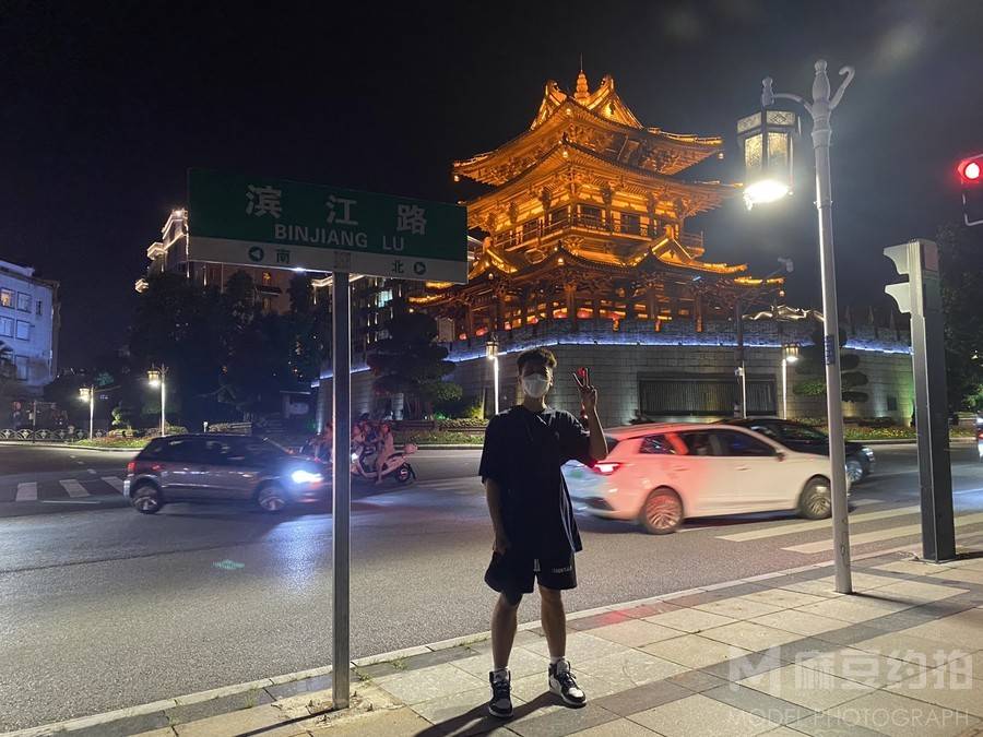 夜景模特