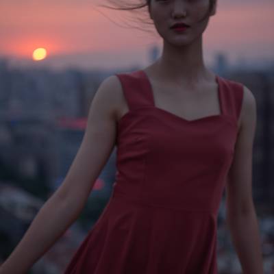 夜景模特