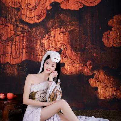 黑白模特
