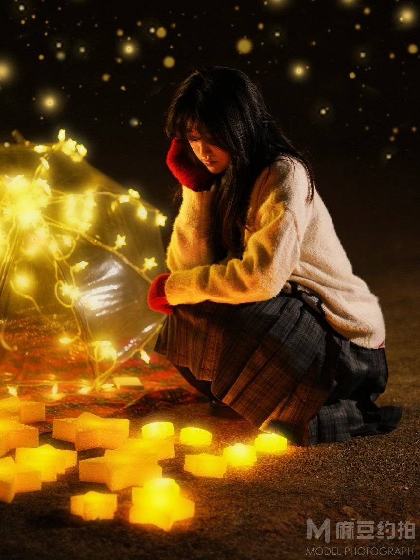夜景模特