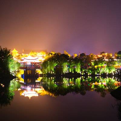 夜景模特