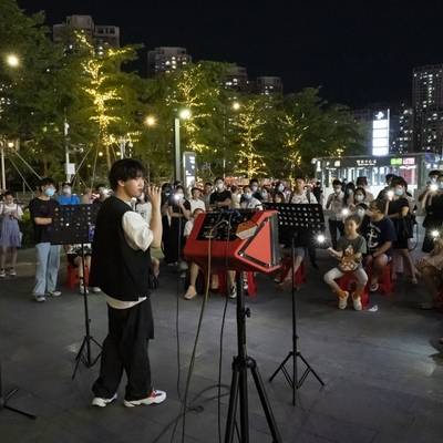 夜景模特