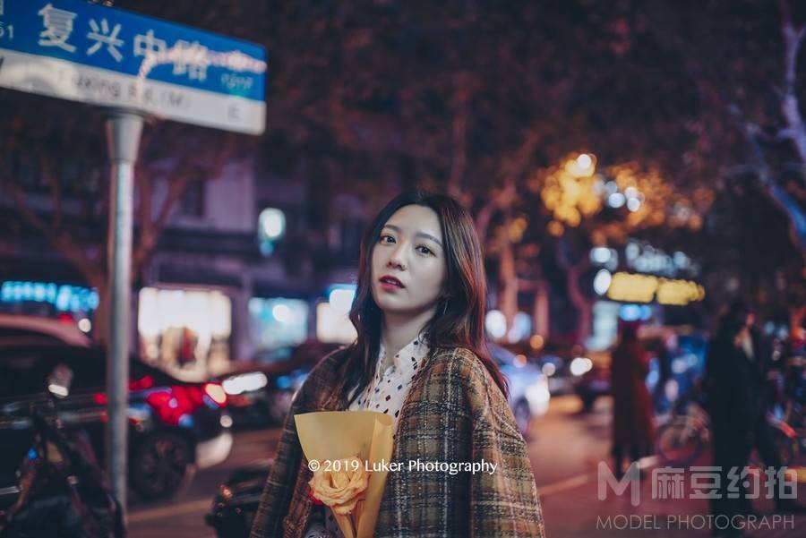 夜景模特