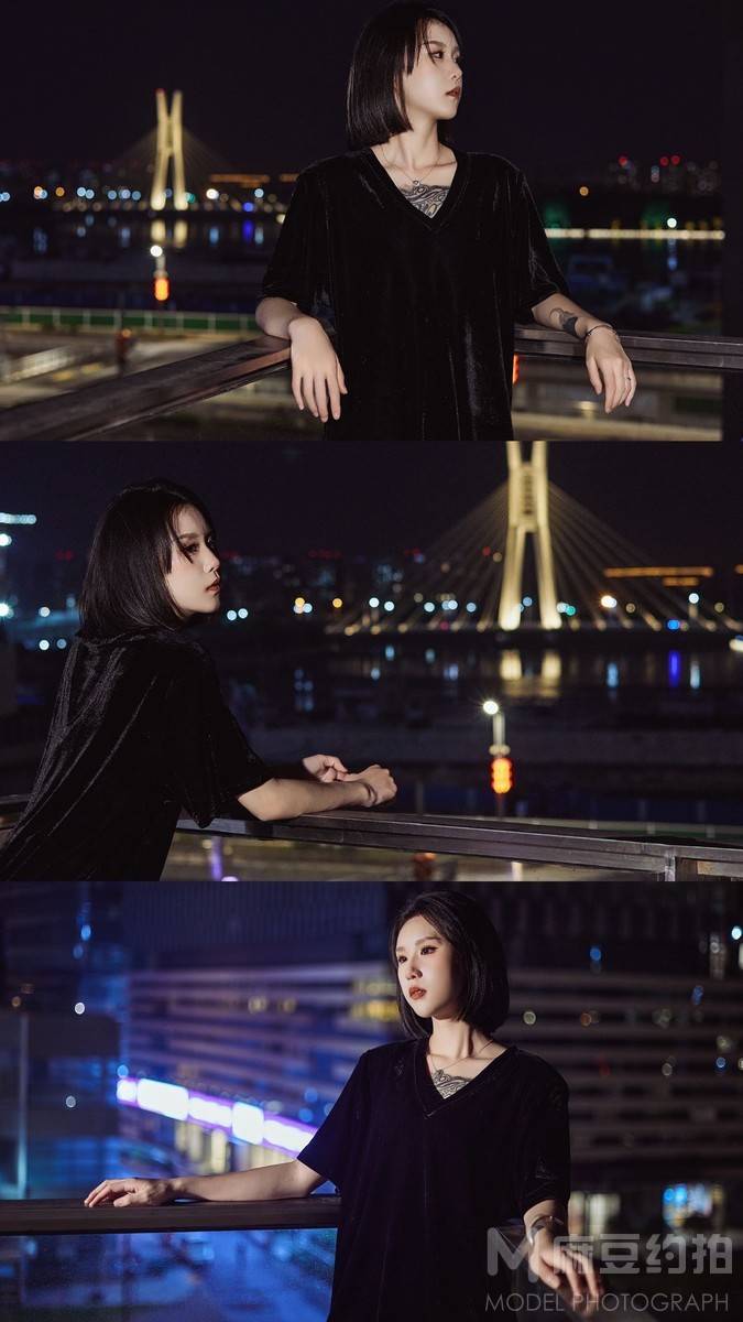 夜景模特
