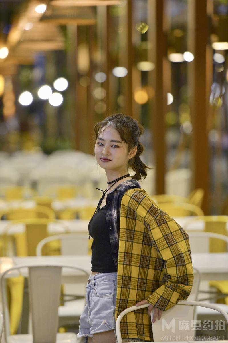 夜景模特