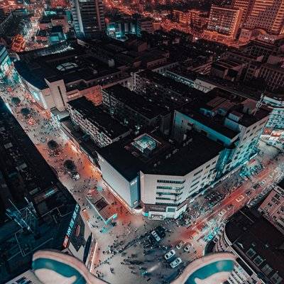 夜景模特