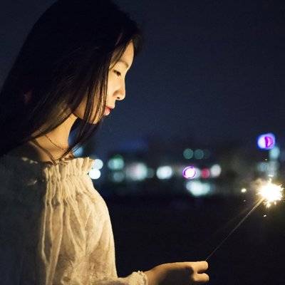 夜景模特