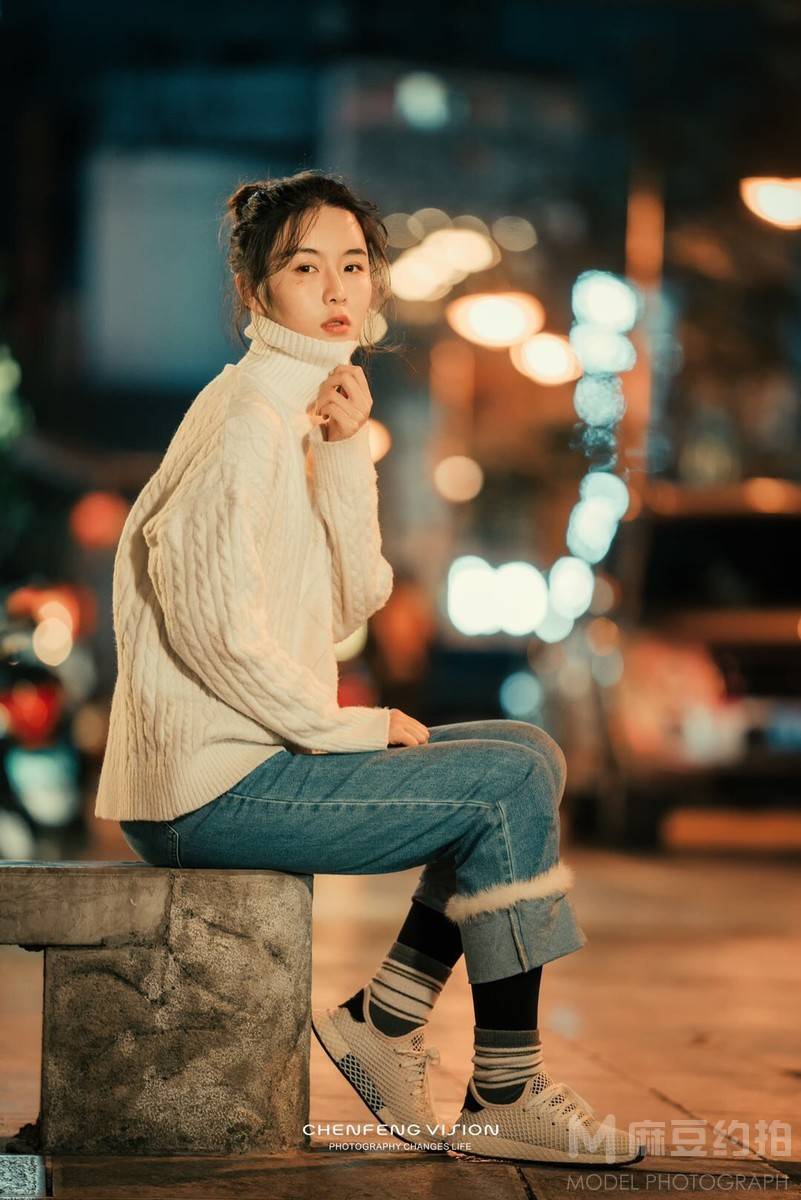 夜景模特