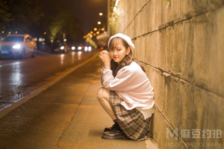 夜景模特