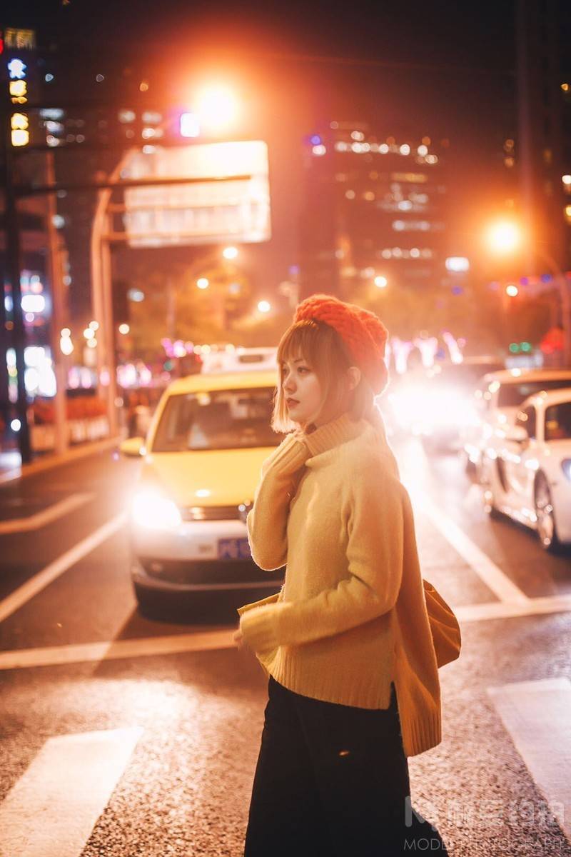 夜景模特