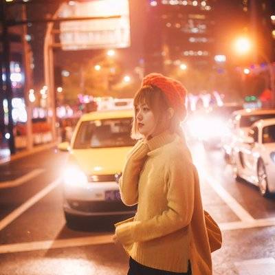 夜景模特