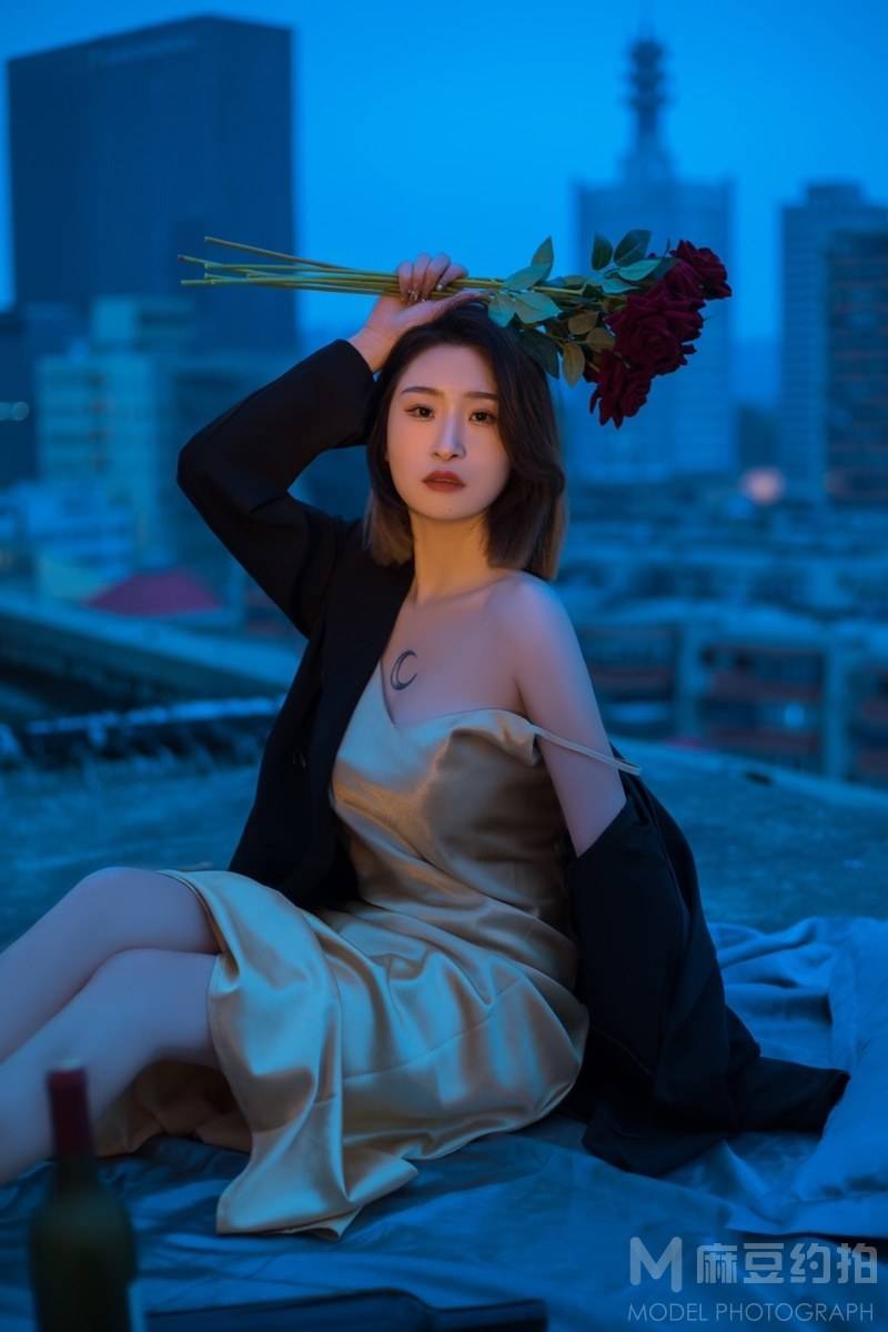 夜景模特
