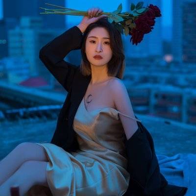 夜景模特