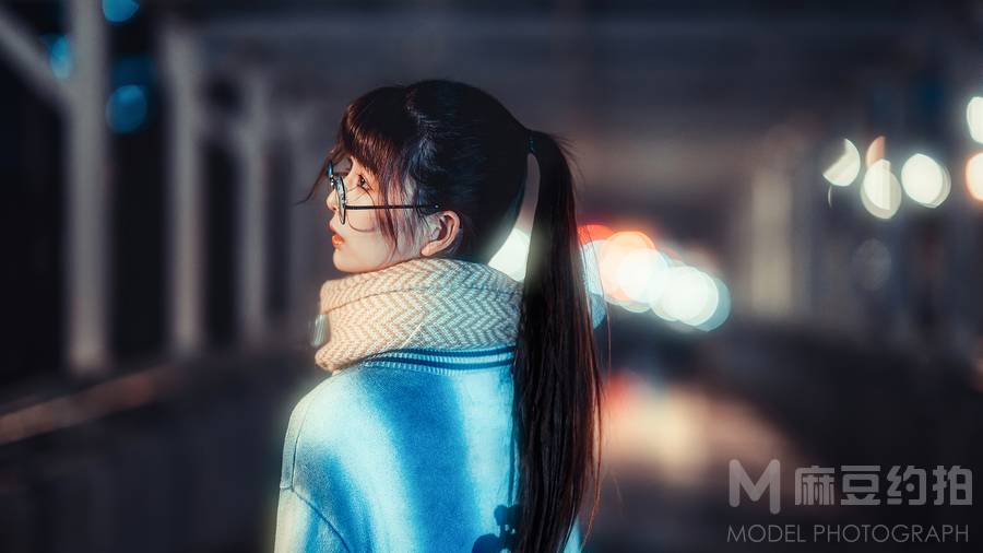 夜景模特