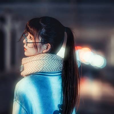 夜景模特