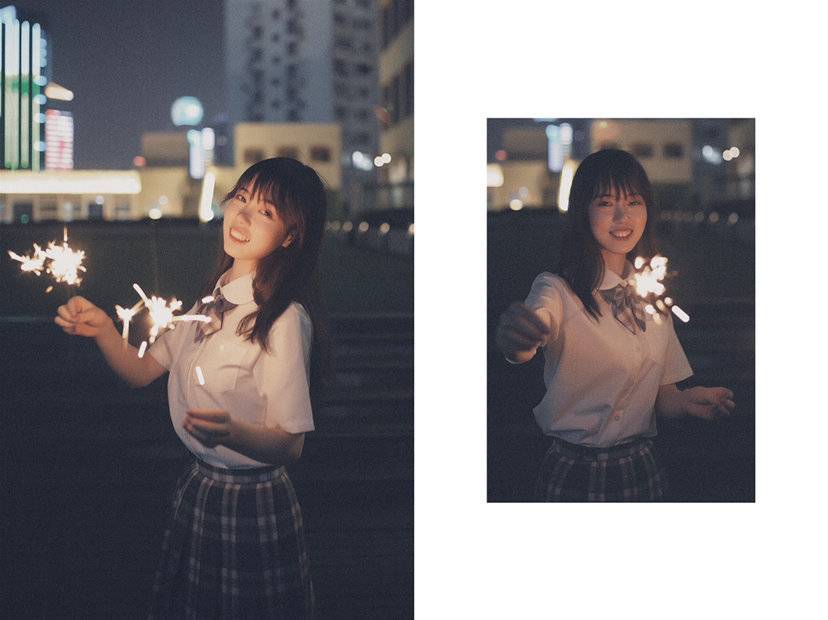 夜景模特