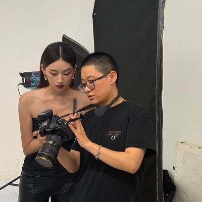 黑白模特