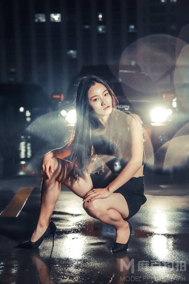 夜景模特