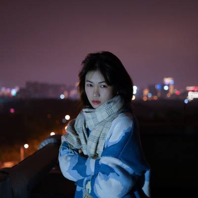 夜景模特