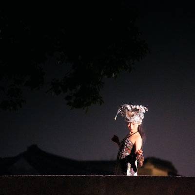 夜景模特
