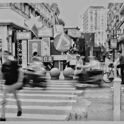 黑白模特