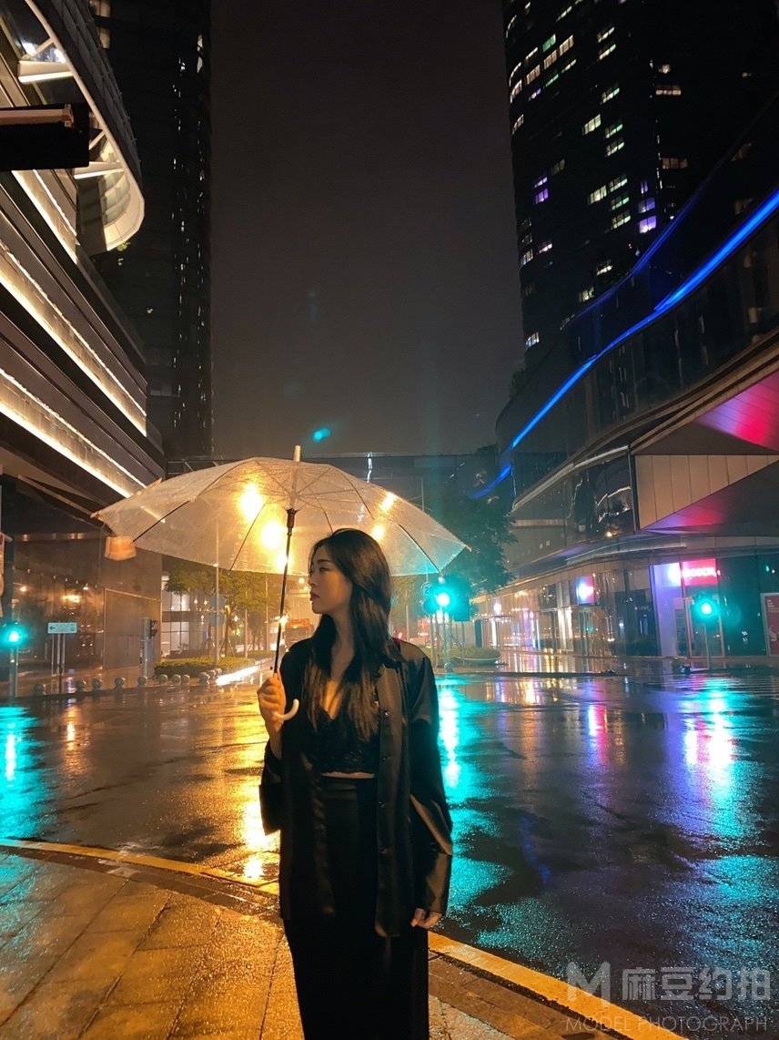 夜景模特