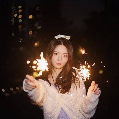 夜景模特