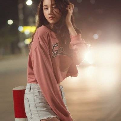 夜景模特