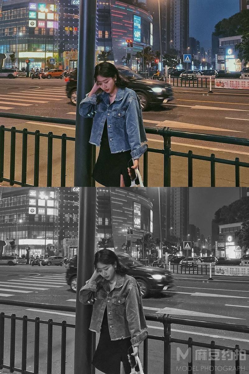 夜景模特