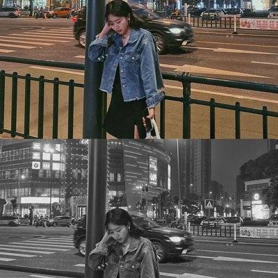 夜景模特