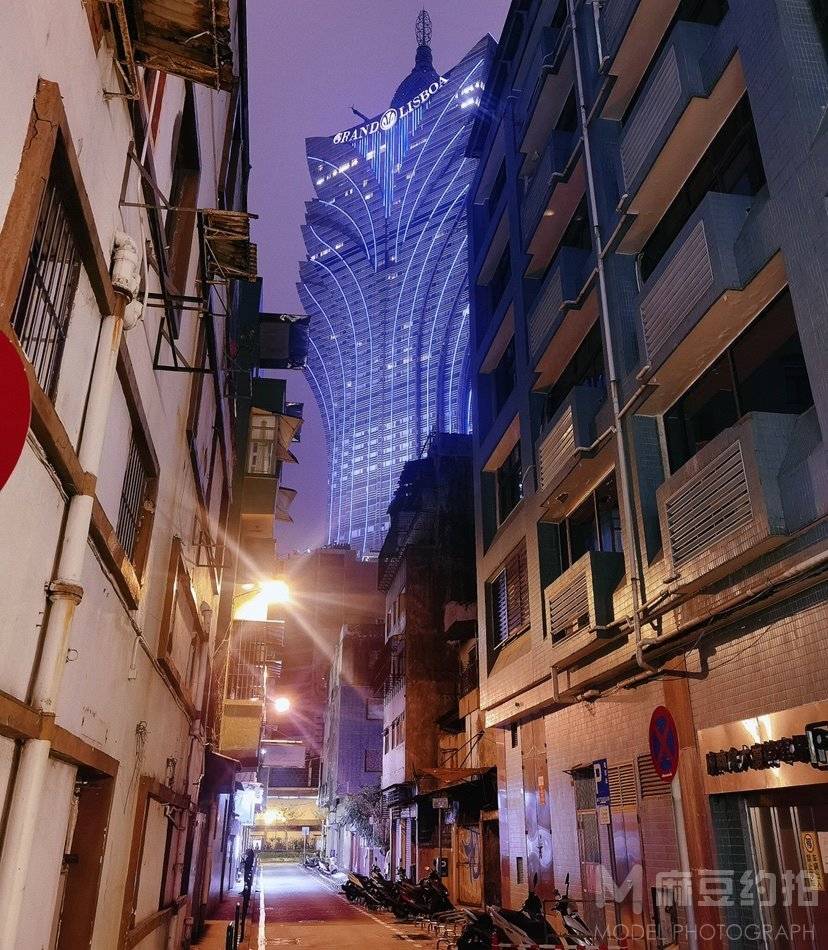 夜景模特