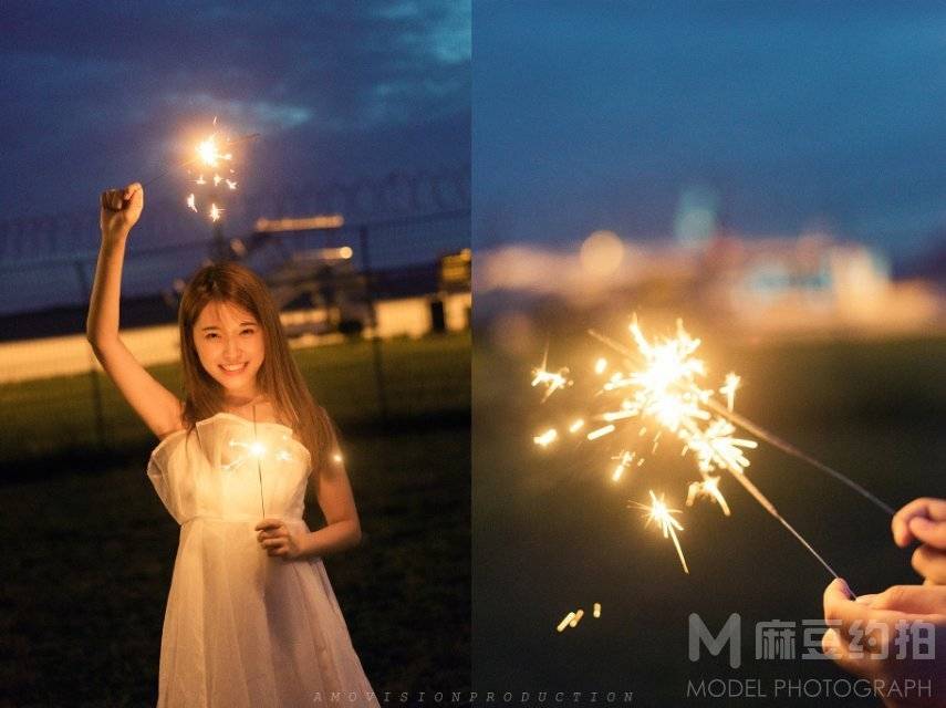 夜景模特