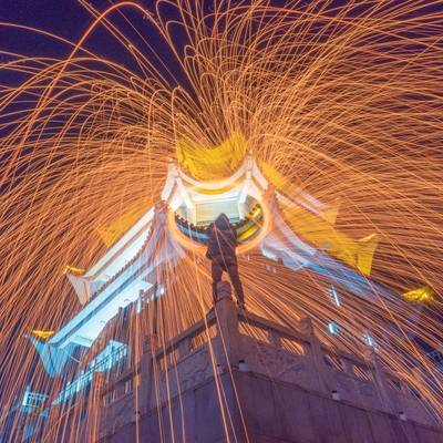 夜景模特